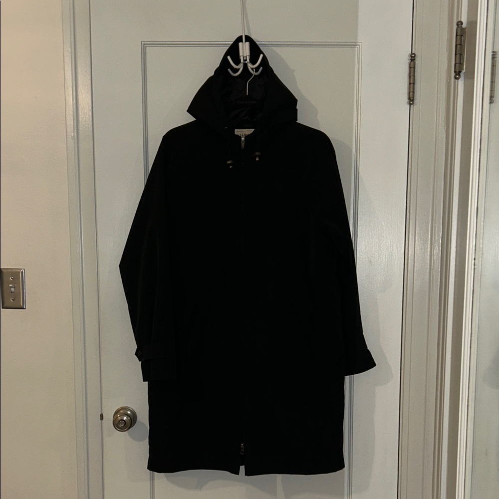 LL Bean Black Hooded Coat
